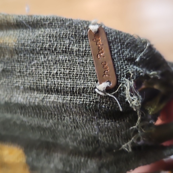 Free People Army Green Gauze Scarf - Picture 3 of 7